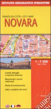 Novara 1:7 500. Ediz. multilingue libro