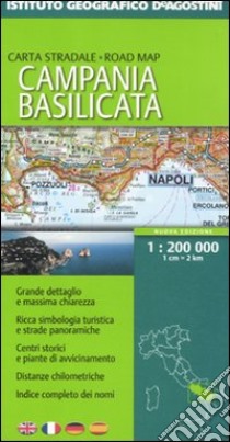 Campania; Basilicata 1:200.000. Ediz. multilingue libro