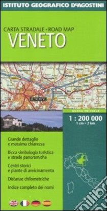 Veneto 1:200 000. Ediz. multilingue libro