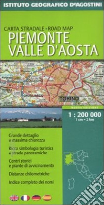 Piemonte, Valle d'Aosta 1:200.000 libro