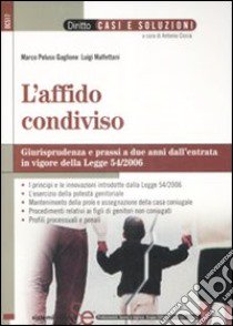 L'affido condiviso. Giurisprudenza e prassi a due anni dall'entrata in vigore della legge 54/2006 libro di Peluso Gaglione Marco - Malfettani Luigi