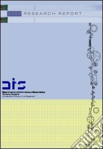 Dipartimento di Informatica e Sistemistica «Antonio Ruberti». Università di Roma «La Sapienza». Research report libro