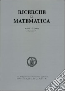 Ricerche di matematica (2002). Vol. 51/2 libro