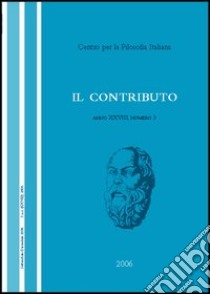 Il contributo (2006). Vol. 3 libro di Marramao Giacomo; Orofino Stefano; D'Errico Claudio