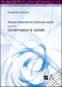 Governance e valore libro di Gennaro Alessandro