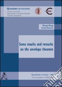 Some results and remarks on the envelope theorem libro di Giorgi Giorgio; Zuccotti Cesare P.