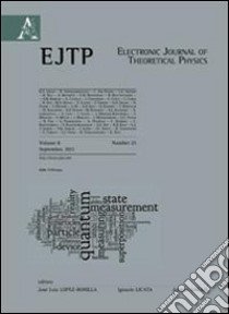 Electronic journal of theoretical physics. Vol. 8 libro di Licata I. (cur.); Sakaji A. J. (cur.)