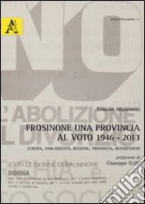 Frosinone. Una provincia al voto 1946-2013 libro di Mazzocchi Ermisio