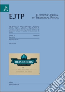 Electronic journal of theoretical physics. Vol. 12 libro di Licata I. (cur.); Sakaji A. J. (cur.)