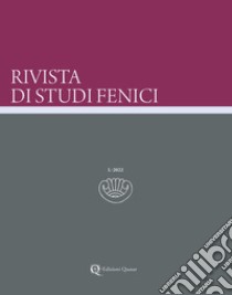 Rivista di studi fenici (2022). Vol. 50 libro di Oggiano I. (cur.)