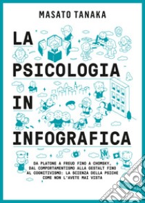 La psicologia in infografica. Da Platone a Freud fino a Chomsky, dal comportamentismo alla Gestalt fino al cognitivismo: la scienza della psiche come non l'avete mai vista. Ediz. illustrata libro di Tanaka Masato