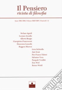 Il pensiero. Rivista di filosofia (1983-1984) libro