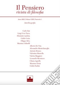 Il pensiero. Rivista di filosofia (2023). Vol. 62: Autobiografia libro