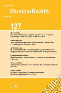 Musica/realtà (2022). Vol. 127 libro di Favaro R. (cur.)