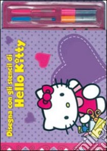 Disegna con gli stencil di Hello Kitty. Con stickers libro