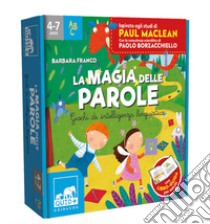 La magia delle parole. Giochi di intelligenza linguistica. Ediz. a colori. Con dado. Con 4 pedine. Con 6 tessere puzzle. Con 64 Carte libro di Franco Barbara; Borzacchiello Paolo