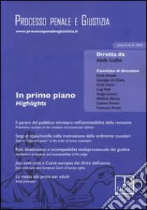 Processo penale e giustizia (2012). Vol. 6 libro