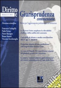 Diritto e giurisprudenza commentata (2012). Vol. 6 libro