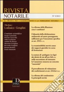 Rivista notarile (2013). Vol. 3 libro