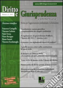 Diritto e giurisprudenza commentata (2015). Vol. 3 libro