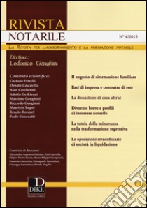 Rivista notarile (2015). Vol. 4 libro