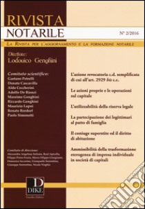 Rivista notarile (2016). Vol. 2 libro