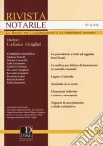 Rivista notarile (2016). Vol. 4 libro