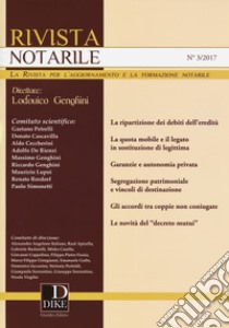 Rivista notarile (2017). Vol. 3 libro