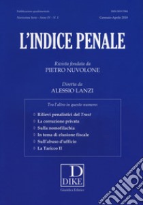 L'indice penale (2018). Vol. 1 libro