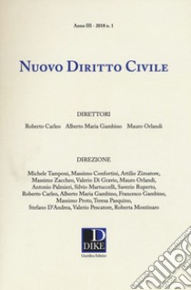 Nuovo diritto civile (2018). Vol. 1 libro