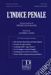 L'indice penale (2018). Vol. 3 libro