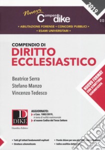 Compendio di diritto ecclesiastico libro di Serra Beatrice; Manzo Stefano; Tedesco Vincenzo