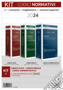 Kit codici normativi per il concorso in magistratura e concorsi superiori 2024: Codice civile-Codice penale-Codice amministrativo. Con aggiornamento online libro di Caringella Francesco; Tarantino Luigi