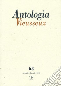 Antologia Vieusseux (2015). Vol. 63 libro