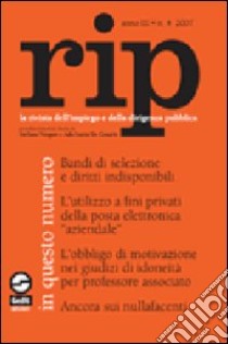 RIP. La rivista dell'impiego e della dirigenza pubblica libro