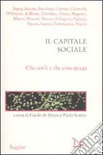 Il capitale sociale. Che cos'è e che cosa spiega libro di De Blasio G. (cur.); Sestito P. (cur.)