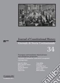 Giornale di storia costituzionale. Ediz. italiana e inglese (2017). Vol. 34: Sovranità e Costituzione: nodi storici e prospettive contemporanee libro di Lacchè L. (cur.)