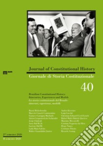 Giornale di storia Costituzionale-Journal of Constitutional history (2020). Ediz. bilingue. Vol. 40 libro di Lacchè L. (cur.)