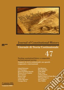 Giornale di storia Costituzionale-Journal of Constitutional history (2024). Ediz. multilingue. Vol. 47 libro di Lacchè L. (cur.)