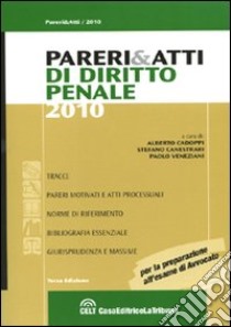 Pareri & atti di diritto penale libro