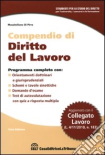 Compendio di diritto del lavoro libro di Di Pirro Massimiliano