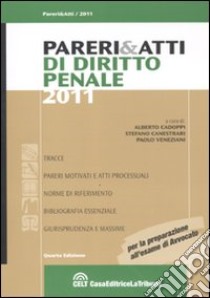 Pareri & atti di diritto penale libro