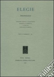 Elegie libro di Properzio Sesto; Giardina G. (cur.)