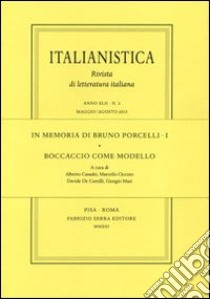 In memoria di Bruno Porcelli. Vol. 1: Boccaccio come modello libro