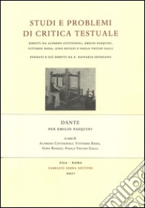 Dante. Per Emilio Pasquini libro