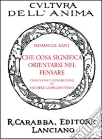 Che cosa significa orientarsi nel pensare libro di Kant Immanuel