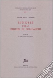 Sinossi della diocesi di Policastro libro di Laudisio Nicola M.; Visconti G. (cur.)