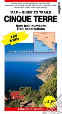 Cinque Terre map. Guide to trails. 185 trails 1:25.000 libro