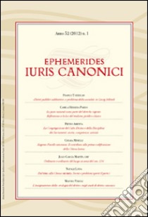 Ephemerides Iuris canonici (2012). Vol. 1 libro