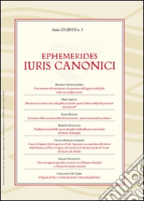 Ephemerides Iuris canonici (2013). Vol. 1 libro